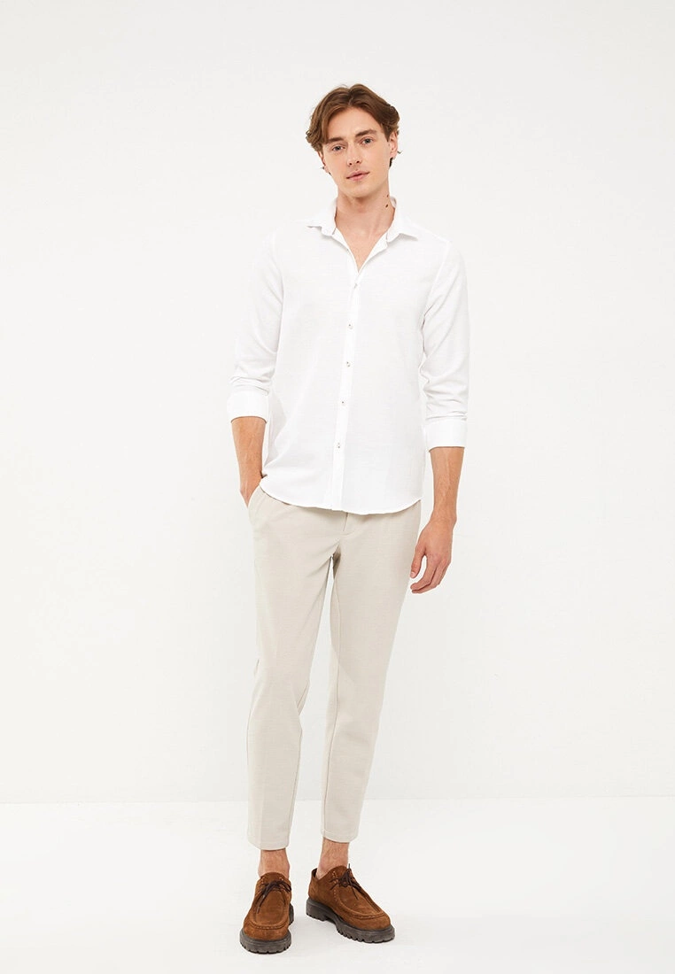 LC WAIKIKI Slim Fit Long Sleeve Dobby Men's Shirt 5 LC WAIKIKI Slim Fit Long Sleeve Dobby Men's Shirt - Image 3