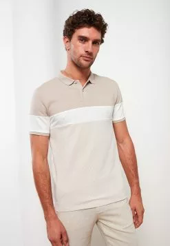 LC WAIKIKI Polo Neck Short Sleeve Color Block Men's T-Shirt