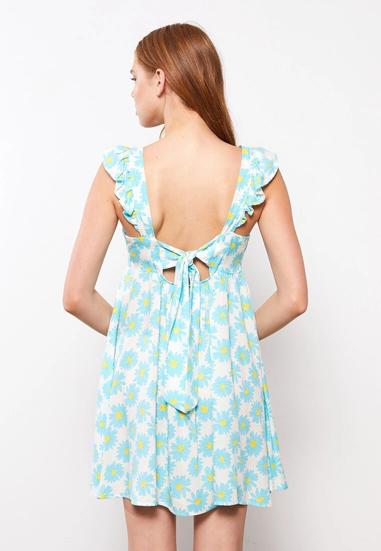 LC WAIKIKI V Neck Patterned Sleeveless Viscose Women Dress 7 LC WAIKIKI V Neck Patterned Sleeveless Viscose Women Dress - Image 5