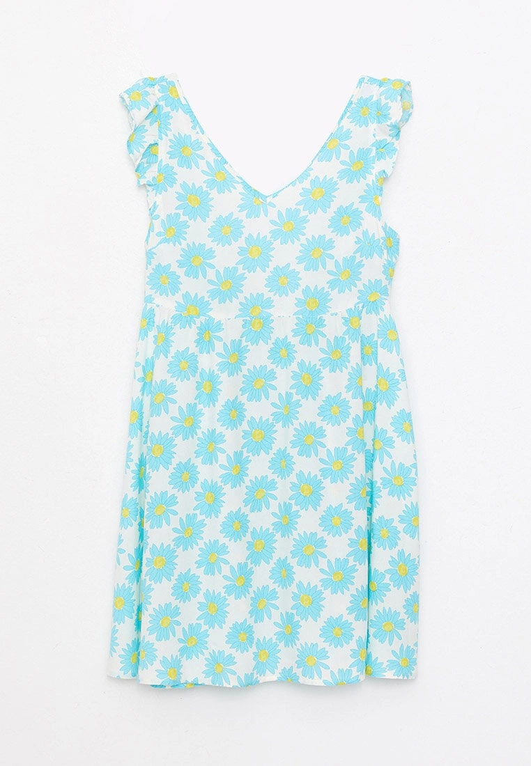 LC WAIKIKI V Neck Patterned Sleeveless Viscose Women Dress 8 LC WAIKIKI V Neck Patterned Sleeveless Viscose Women Dress - Image 6