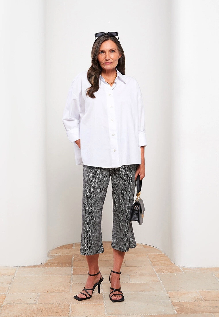 LC WAIKIKI Women's Capri With Elastic Waist Pattern 3 LC WAIKIKI Women's Capri With Elastic Waist Pattern