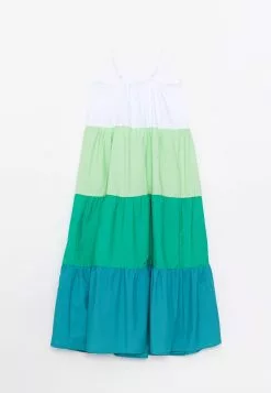 LC WAIKIKI Heart Collar Color Block Strap Women's Dress -LC WAIKIKI popular shop lc waikiki 5567 9574236 7