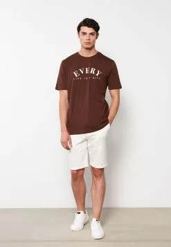 LC WAIKIKI Crew Neck Short Sleeve Printed Combed Cotton Men's T-Shirt -LC WAIKIKI popular shop lc waikiki 5574 1444236 2