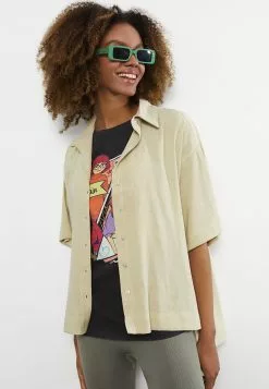 LC WAIKIKI Front Button Closure Straight Short Sleeve Women's Shirt -LC WAIKIKI popular shop lc waikiki 5582 5629726 2