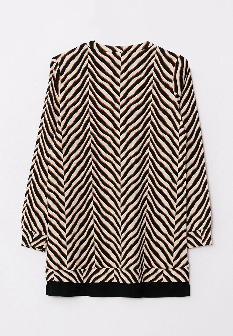 LC WAIKIKI Crew Neck Patterned Long Sleeve Women's Tunic 4 LC WAIKIKI Crew Neck Patterned Long Sleeve Women's Tunic - Image 2