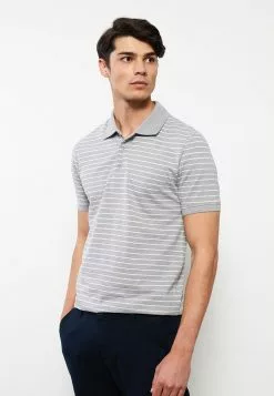LC WAIKIKI Polo Neck Short Sleeve Striped Piqué Men's T-Shirt