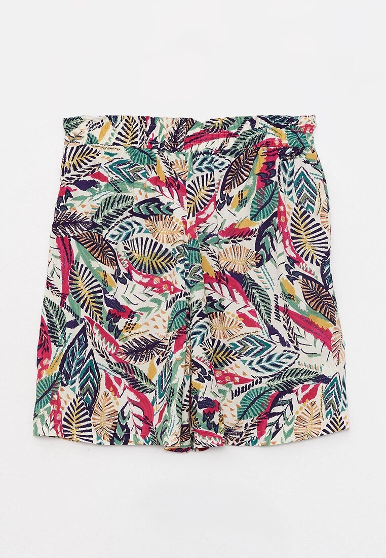 LC WAIKIKI Elastic Waist Patterned Viscose Women's Shorts 4 LC WAIKIKI Elastic Waist Patterned Viscose Women's Shorts - Image 2