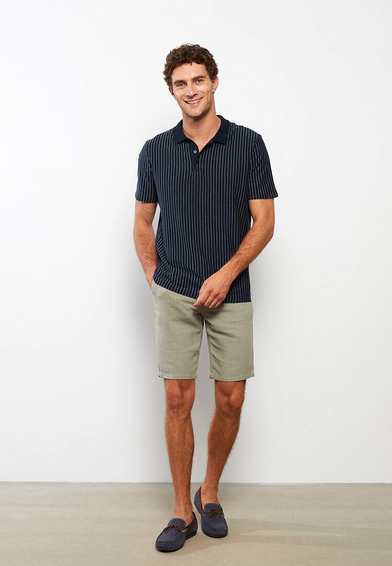 LC WAIKIKI Polo Neck Short Sleeve Striped Piqué Men's T-Shirt 3 LC WAIKIKI Polo Neck Short Sleeve Striped Piqué Men's T-Shirt