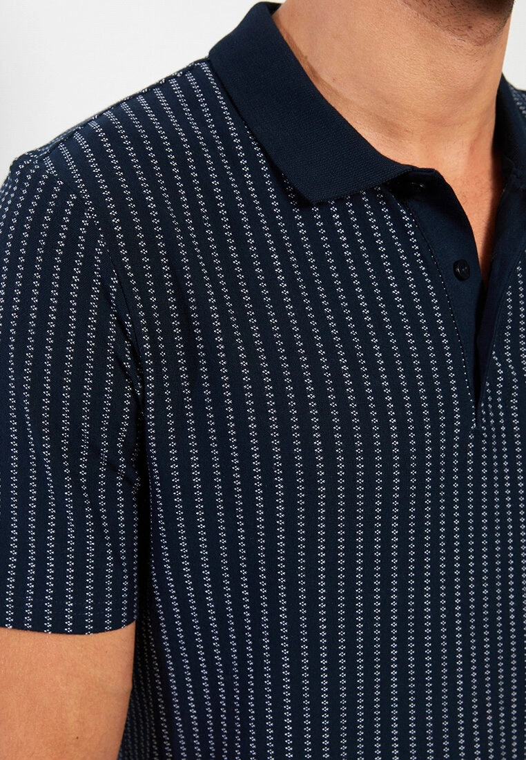 LC WAIKIKI Polo Neck Short Sleeve Striped Piqué Men's T-Shirt 4 LC WAIKIKI Polo Neck Short Sleeve Striped Piqué Men's T-Shirt - Image 2