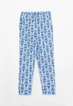 LC WAIKIKI Elastic Waist Comfortable Pattern Patterned Viscose Women's Trousers