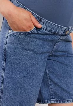 LC WAIKIKI Standard Fit Plain Maternity Jean Shorts With Tummy Panel -LC WAIKIKI popular shop lc waikiki 5731 2688726 2