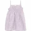 LC WAIKIKI Square Neck Strap Plaid Baby Girls Dress