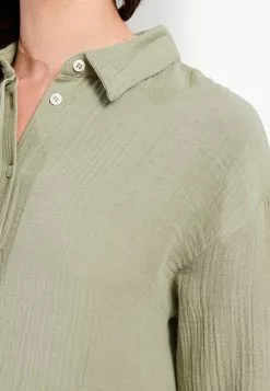 LC WAIKIKI Shirt Collar Straight Long Sleeve Muslin Fabric Maternity Tunic -LC WAIKIKI popular shop lc waikiki 5861 3588726 3