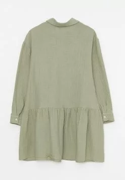 LC WAIKIKI Shirt Collar Straight Long Sleeve Muslin Fabric Maternity Tunic -LC WAIKIKI popular shop lc waikiki 5861 3588726 6