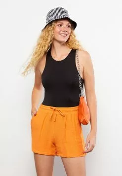 LC WAIKIKI Elastic Waist Straight Women Shorts -LC WAIKIKI popular shop lc waikiki 6223 6138236 2