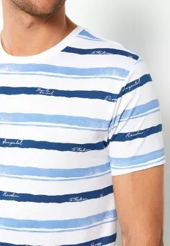 LC WAIKIKI Crew Neck Short Sleeve Striped Combed Cotton Men's T-Shirt -LC WAIKIKI popular shop lc waikiki 6226 7528236 4