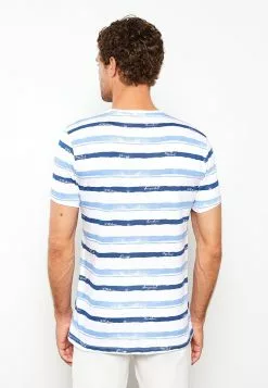 LC WAIKIKI Crew Neck Short Sleeve Striped Combed Cotton Men's T-Shirt -LC WAIKIKI popular shop lc waikiki 6226 7528236 5