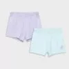 LC WAIKIKI Elastic Waist Basic Cotton Baby Girl Shorts 2 Pieces