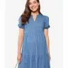 LC WAIKIKI Runway Neck Maternity Jean Dress