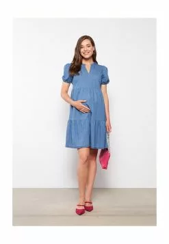LC WAIKIKI Runway Neck Maternity Jean Dress -LC WAIKIKI popular shop lc waikiki 6244 7465726 4