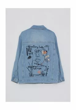 LC WAIKIKI Shirt Collar Women's Denim Jacket -LC WAIKIKI popular shop lc waikiki 6246 8095726 6