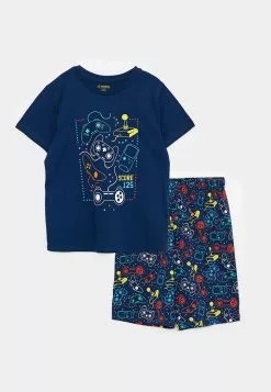 LC WAIKIKI Crew Neck Printed Short Sleeve Boy's Short Pajamas Set