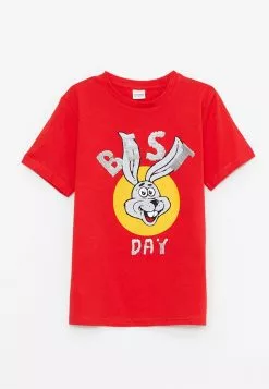 LC WAIKIKI Crew Neck Printed Double Sided Sequined Short Sleeve Cotton Boy T-Shirt