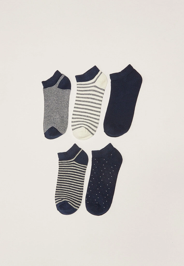 LC WAIKIKI Striped Boy's Booties Socks 5 Pack 4 LC WAIKIKI Striped Boy's Booties Socks 5 Pack - Image 2