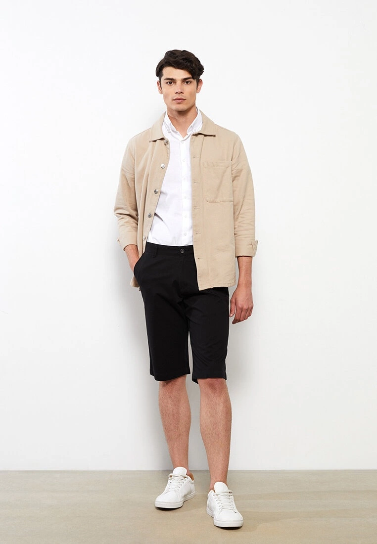 LC WAIKIKI Standard Pattern Gabardine Men's Shorts 3 LC WAIKIKI Standard Pattern Gabardine Men's Shorts