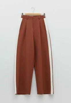 LC WAIKIKI Comfortable Fit Stripe Detailed Wide Leg Women's Trousers -LC WAIKIKI popular shop lc waikiki 6366 7502146 5