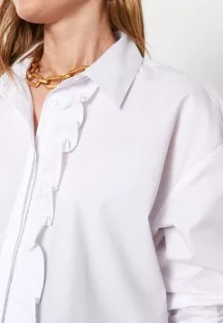 LC WAIKIKI Shirt Collar Straight Long Sleeve Poplin Maternity Tunic -LC WAIKIKI popular shop lc waikiki 6427 4244236 4