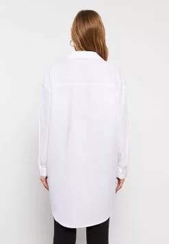 LC WAIKIKI Shirt Collar Straight Long Sleeve Poplin Maternity Tunic -LC WAIKIKI popular shop lc waikiki 6427 4244236 5