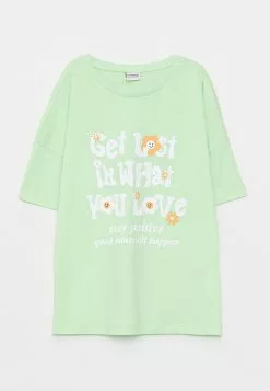 LC WAIKIKI Crew Neck Printed Short Sleeve Cotton Girls T-Shirt