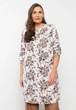 LC WAIKIKI Crew Neck Floral Long Sleeve Viscose Women's Tunic