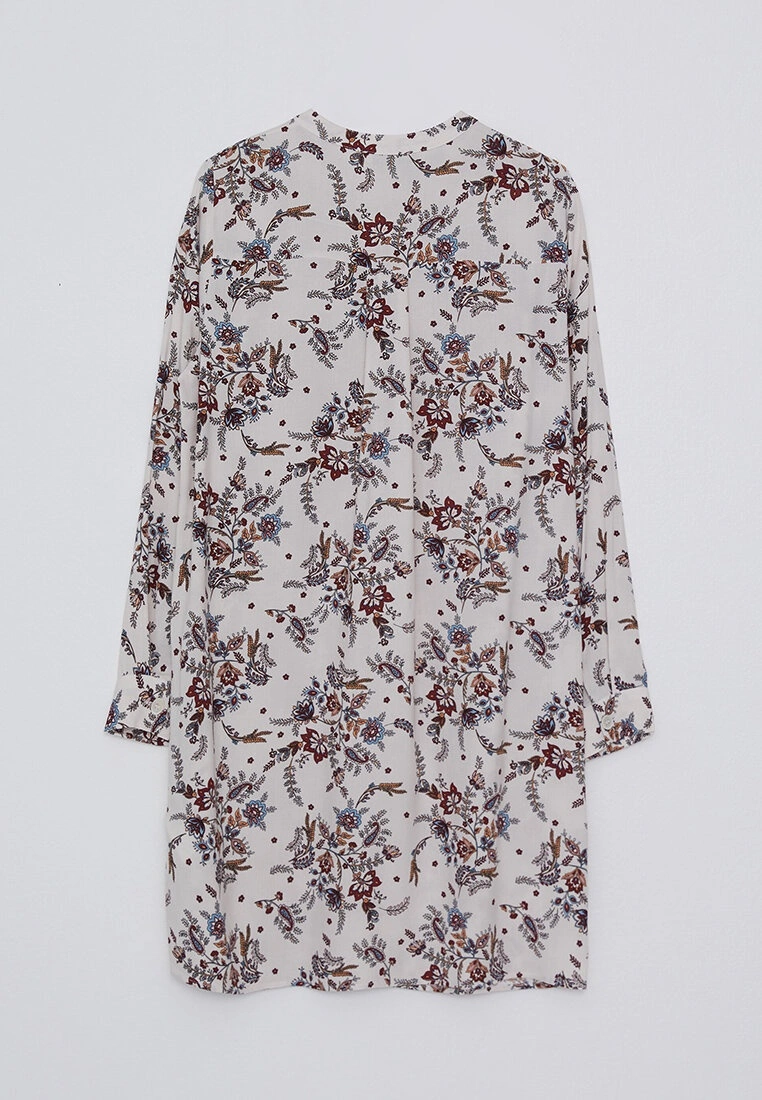 LC WAIKIKI Crew Neck Floral Long Sleeve Viscose Women's Tunic 7 LC WAIKIKI Crew Neck Floral Long Sleeve Viscose Women's Tunic - Image 5