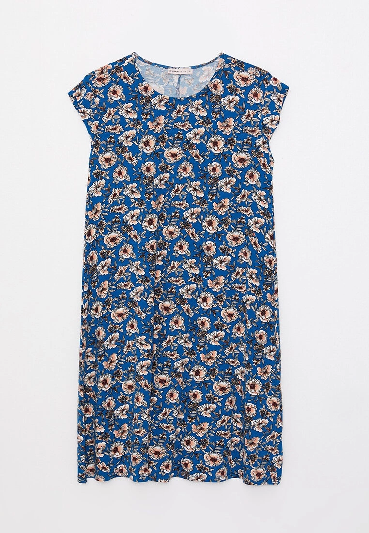 LC WAIKIKI Crew Neck Floral Short Sleeve A Cut Women's Dress 8 LC WAIKIKI Crew Neck Floral Short Sleeve A Cut Women's Dress - Image 6