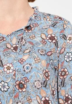 LC WAIKIKI Frilly Tied Collar Patterned Long Sleeve Viscose Women's Blouse -LC WAIKIKI popular shop lc waikiki 6437 3313526 3