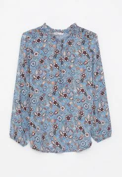 LC WAIKIKI Frilly Tied Collar Patterned Long Sleeve Viscose Women's Blouse -LC WAIKIKI popular shop lc waikiki 6437 3313526 5