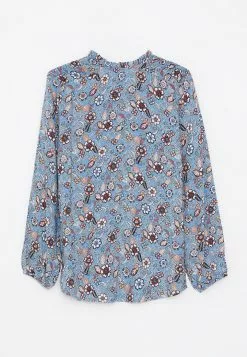 LC WAIKIKI Frilly Tied Collar Patterned Long Sleeve Viscose Women's Blouse -LC WAIKIKI popular shop lc waikiki 6438 3313526 6