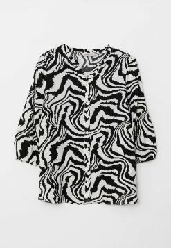 LC WAIKIKI Scoop Collar Patterned Long Sleeve Viscose Women's Shirt -LC WAIKIKI popular shop lc waikiki 6444 1838236 5