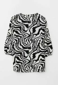 LC WAIKIKI Scoop Collar Patterned Long Sleeve Viscose Women's Shirt -LC WAIKIKI popular shop lc waikiki 6444 1838236 6