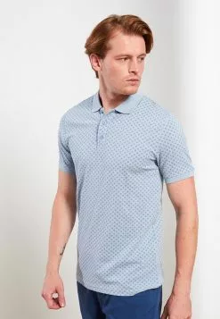 LC WAIKIKI Polo Neck Short Sleeve Patterned Men's T-Shirt