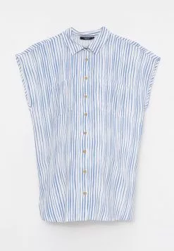 LC WAIKIKI Shirt Collar Striped Short Sleeve Poplin Maternity Tunic -LC WAIKIKI popular shop lc waikiki 6454 6444236 5