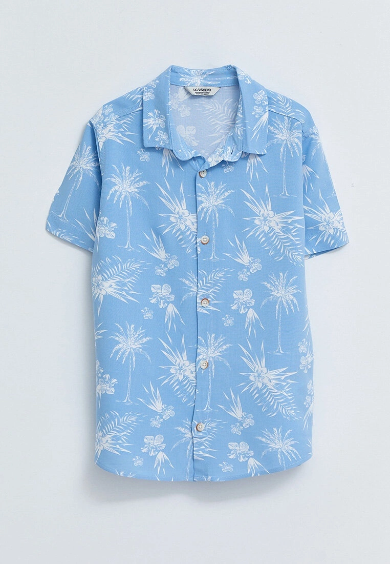 LC WAIKIKI Patterned Short Sleeve Viscose Boy Shirt 3 LC WAIKIKI Patterned Short Sleeve Viscose Boy Shirt