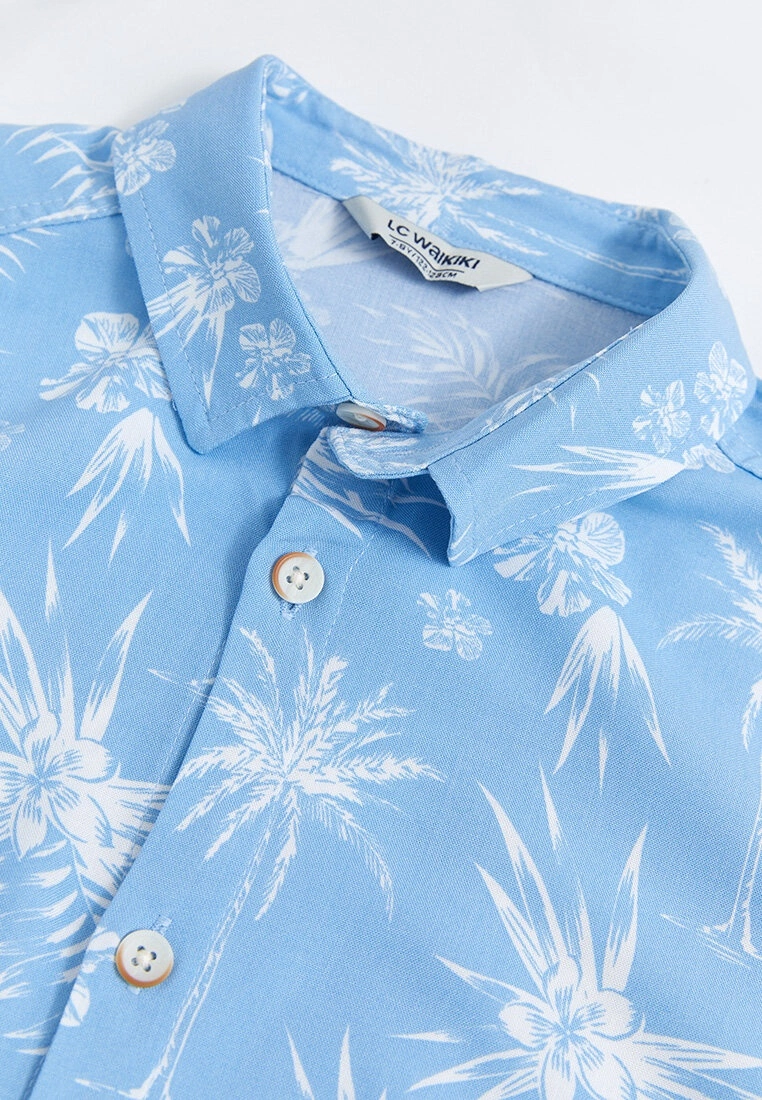 LC WAIKIKI Patterned Short Sleeve Viscose Boy Shirt 5 LC WAIKIKI Patterned Short Sleeve Viscose Boy Shirt - Image 3
