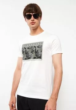 LC WAIKIKI Crew Neck Short Sleeve Printed Combed Cotton Men's T-Shirt -LC WAIKIKI popular shop lc waikiki 6475 9674236 2