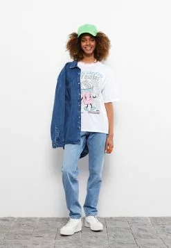 LC WAIKIKI Short Sleeve Cotton Women T-Shirt -LC WAIKIKI popular shop lc waikiki 6486 6225916 4