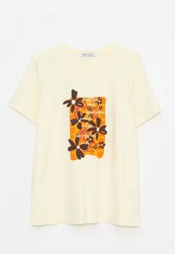 LC WAIKIKI Crew Neck Printed Short Sleeve Cotton Women's T-Shirt -LC WAIKIKI popular shop lc waikiki 6493 8738236 5