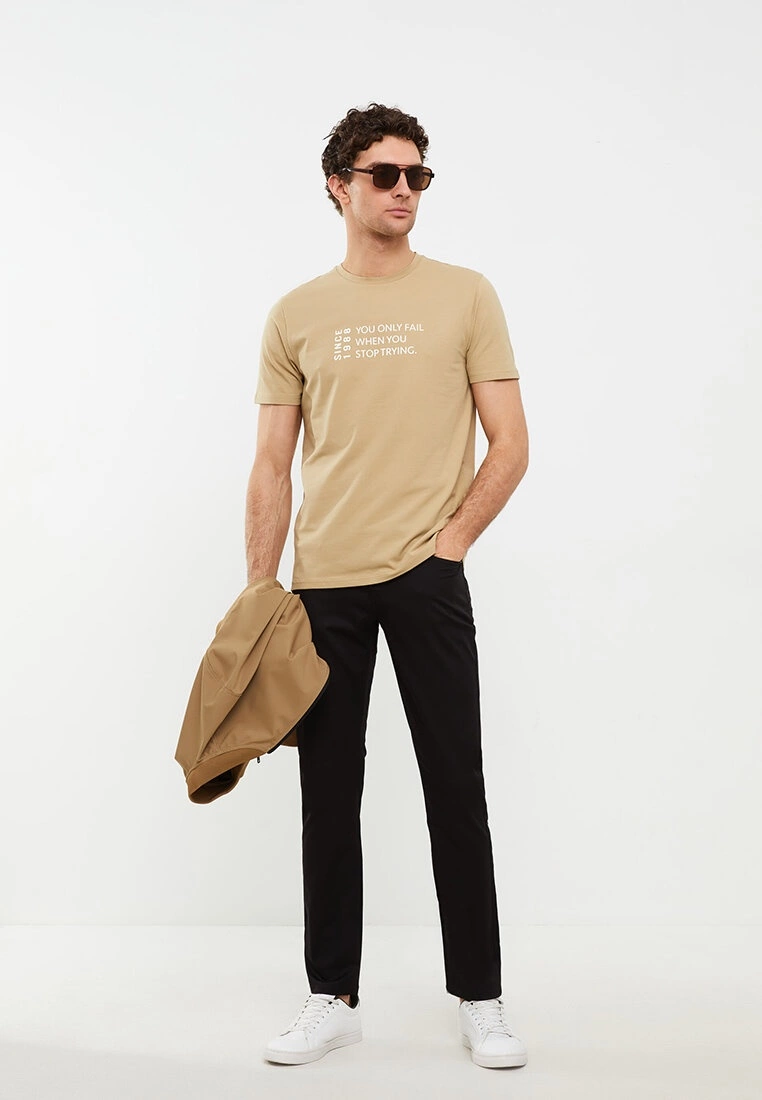 LC WAIKIKI Crew Neck Short Sleeve Printed Combed Cotton Men's T-Shirt 5 LC WAIKIKI Crew Neck Short Sleeve Printed Combed Cotton Men's T-Shirt - Image 3