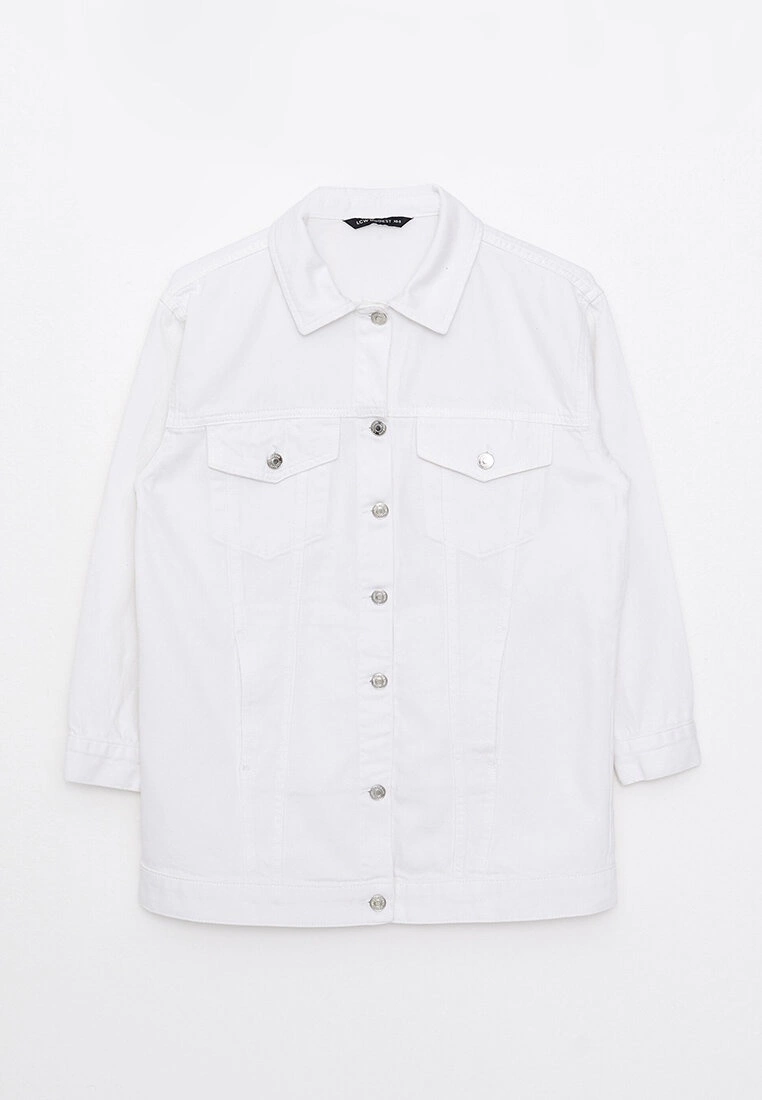 LC WAIKIKI Shirt Collar Straight Long Sleeve Women's Jean Jacket 3 LC WAIKIKI Shirt Collar Straight Long Sleeve Women's Jean Jacket